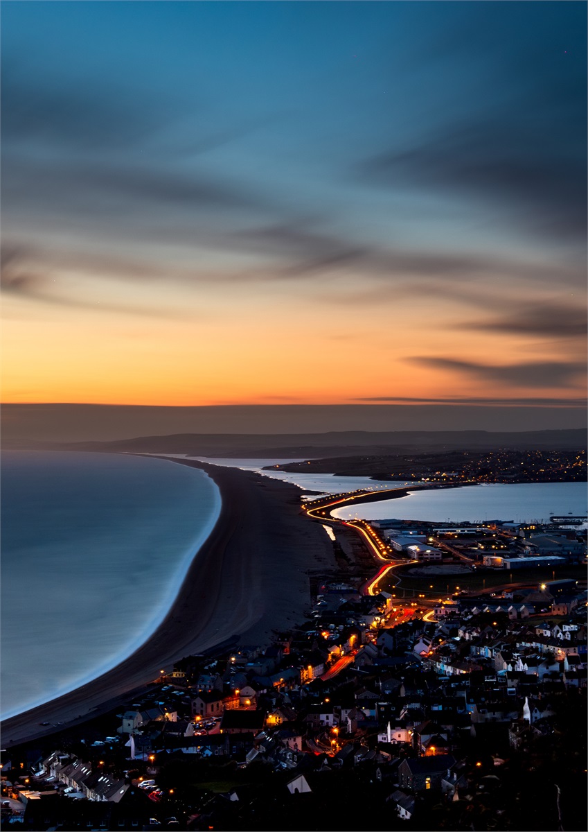 Chesil Lights photographic print