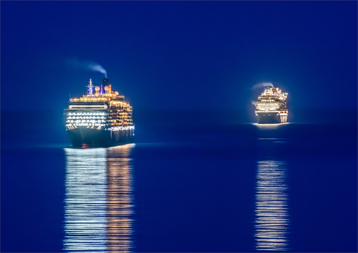 Cruise Ship Reflections photographic print