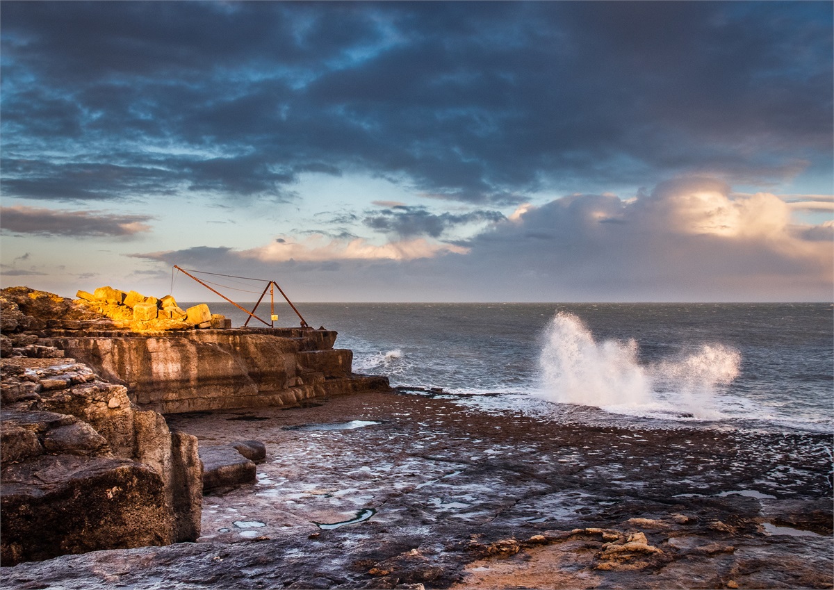 Moody Portland Bill photographic print