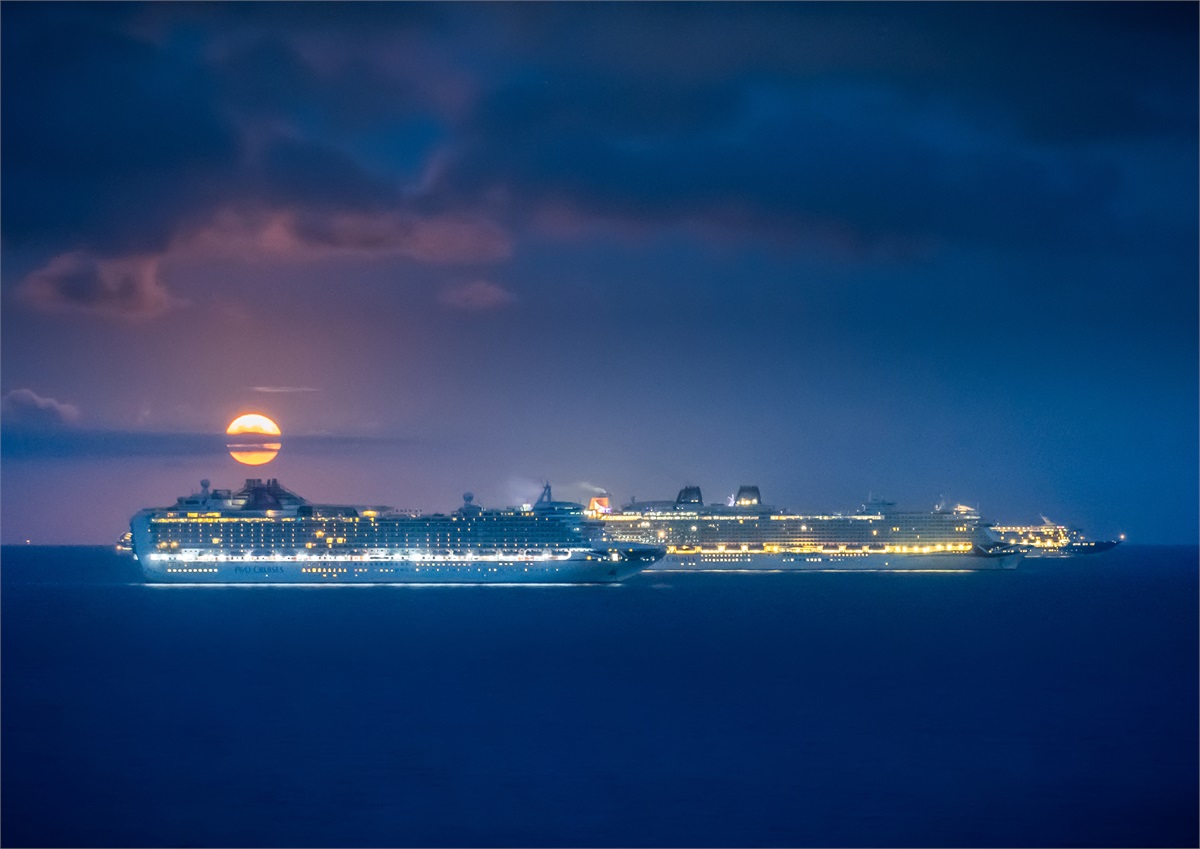 Moonlight Cruise Weymouth photographic print