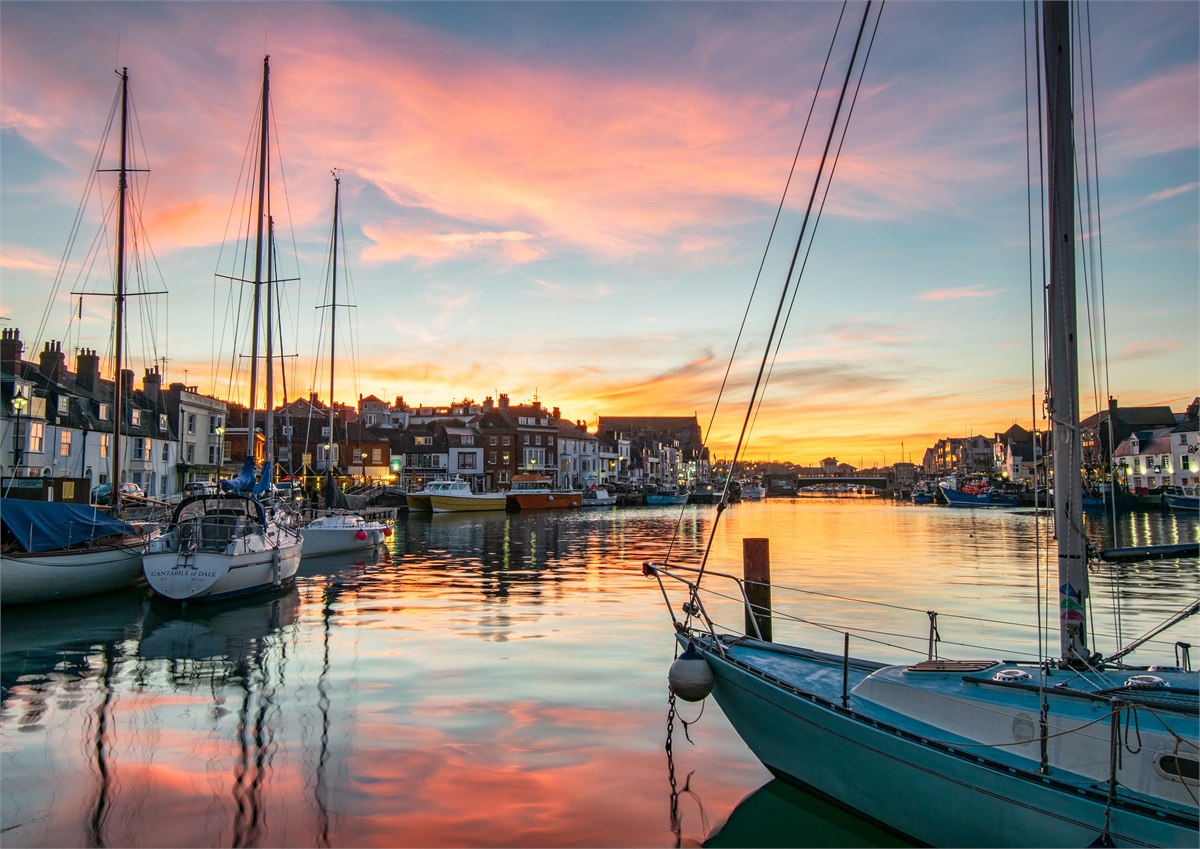 Weymouth Harbour Glow photographic print