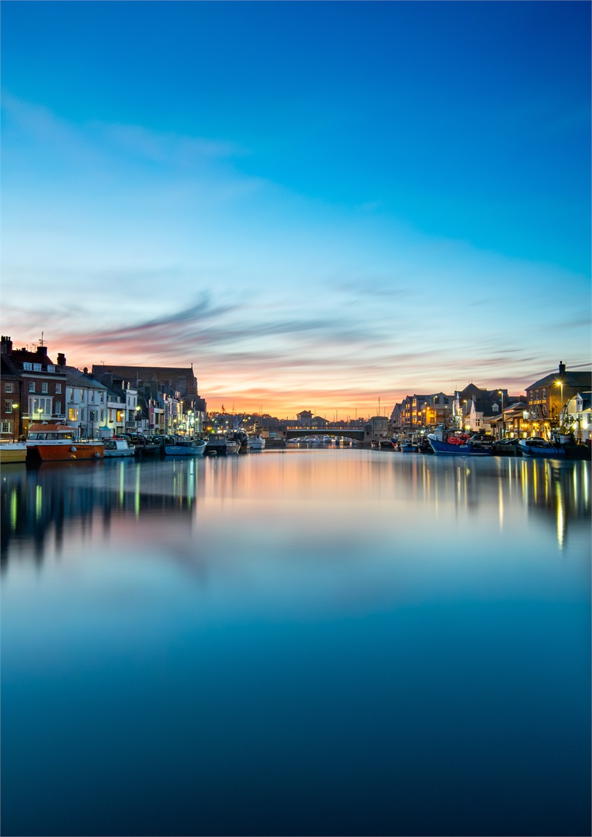 Weymouth Harbour Reflections photographic print