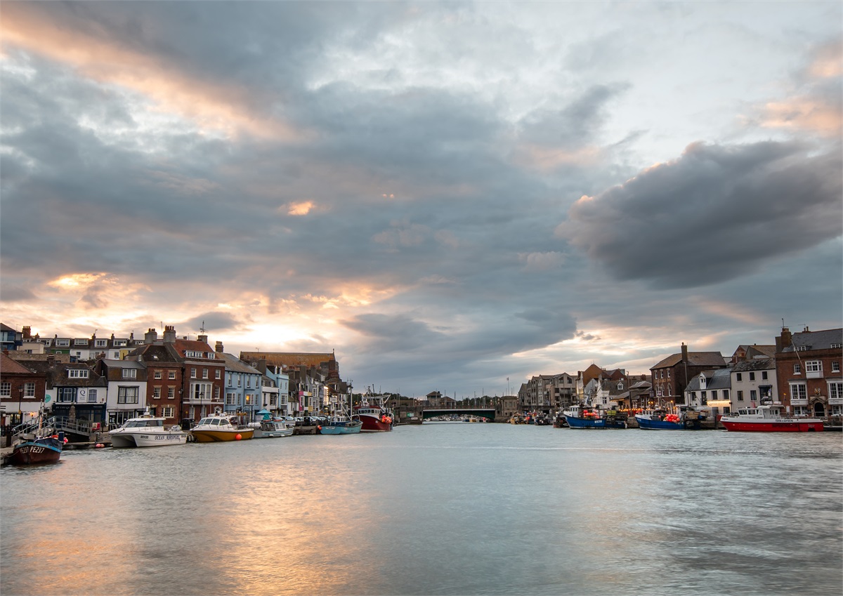 Cloudy Weymouth Harbour photographic print